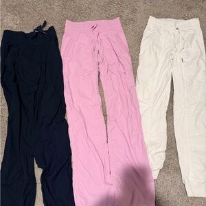 Lululemon lined jogger and unlined pants. Size 2